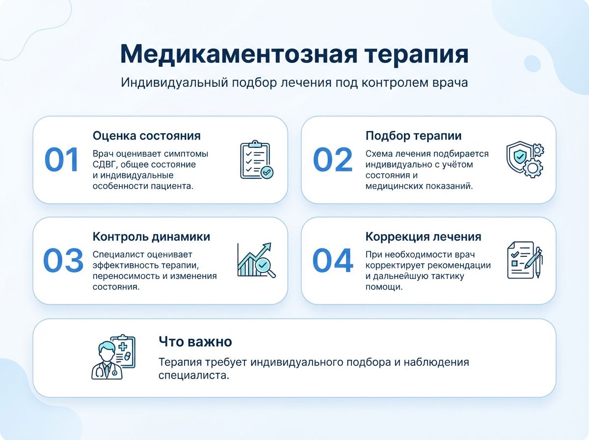 Лечение СДВГ в Георгиевске у детей и взрослыхинфографика